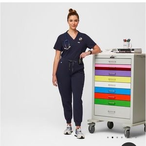 Figs scrubs in navy